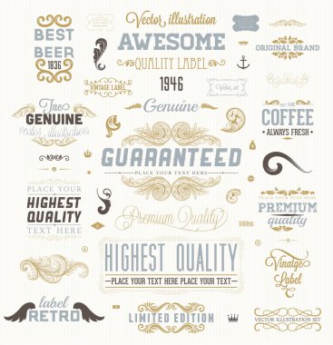Retro Vintage Insignias and Logotypes. clipart