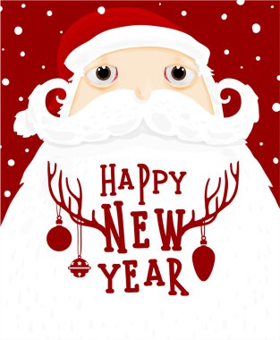 Noel Baba yeni yıl etiketi