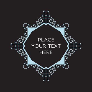 Geometrik çizgili tasarım stili çerçeve