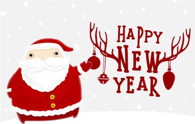 Noel Baba yeni yıl etiketi