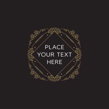 Geometrik çizgili tasarım stili çerçeve