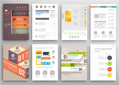 El ilanı, broşür tasarım şablonları kümesi