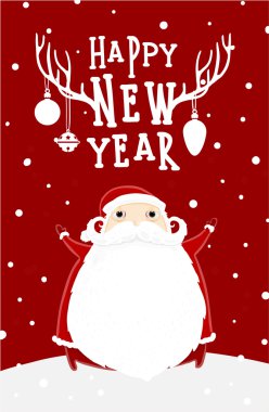 Noel Baba yeni yıl etiketi