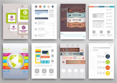 El ilanı, broşür tasarım şablonları kümesi