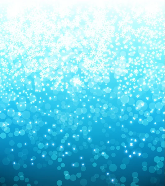 Christmas Background with Blurred Snowflakes — Stock Vector