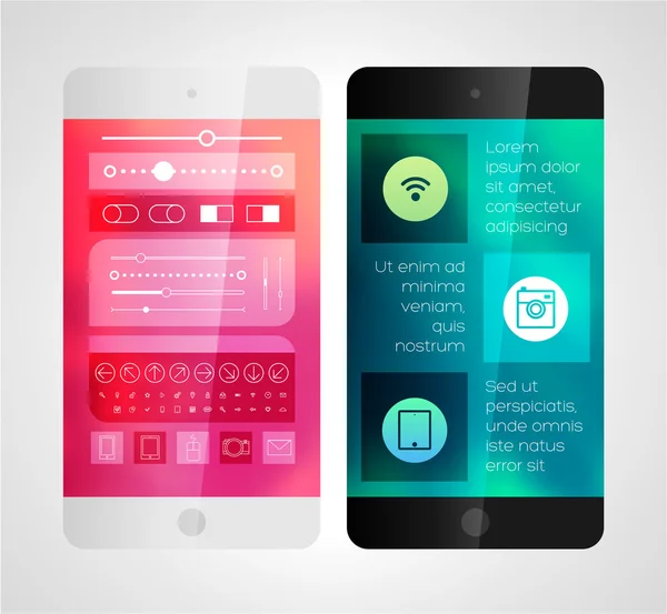 Conjunto de elementos de interface de usuário — Vetor de Stock