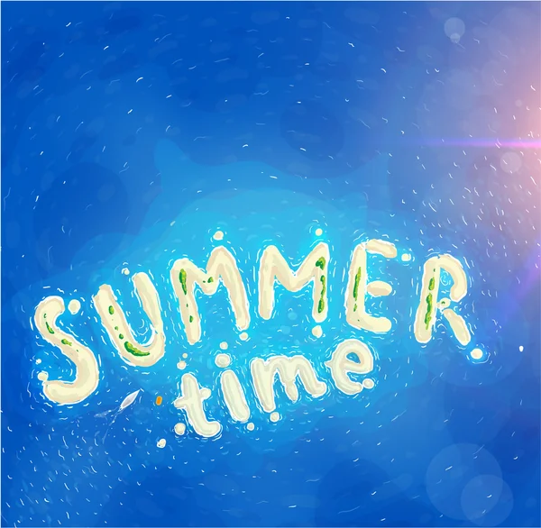 Lettering Summer Time — Stock Vector