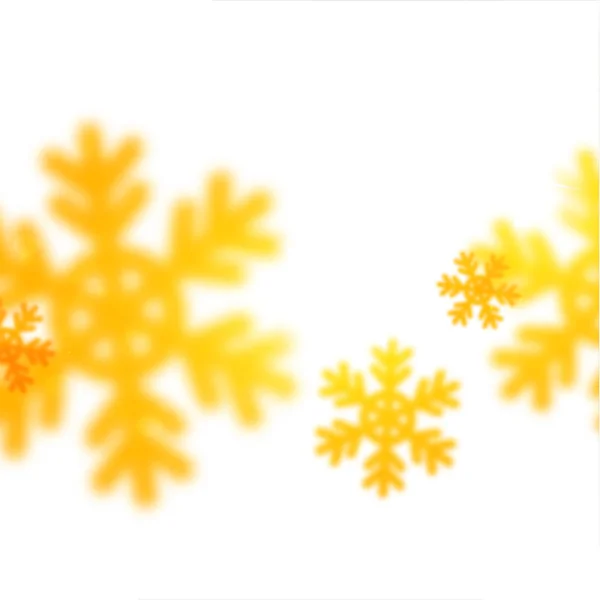 Christmas  Background with Yellow Snowflakes — Stock Vector