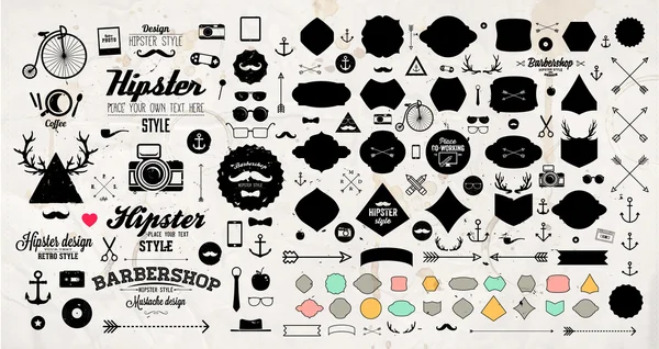 Set of Vintage Hipster Labels — Stock Vector