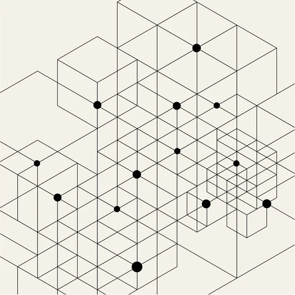 Moderna svarta Techno geometriska mönster — Stock vektor