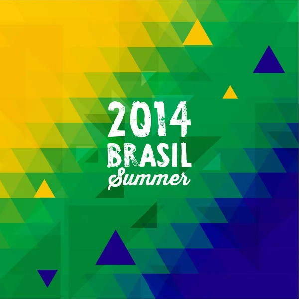 Geometrische Brazilië 2014 zomer achtergrond — Stockvector