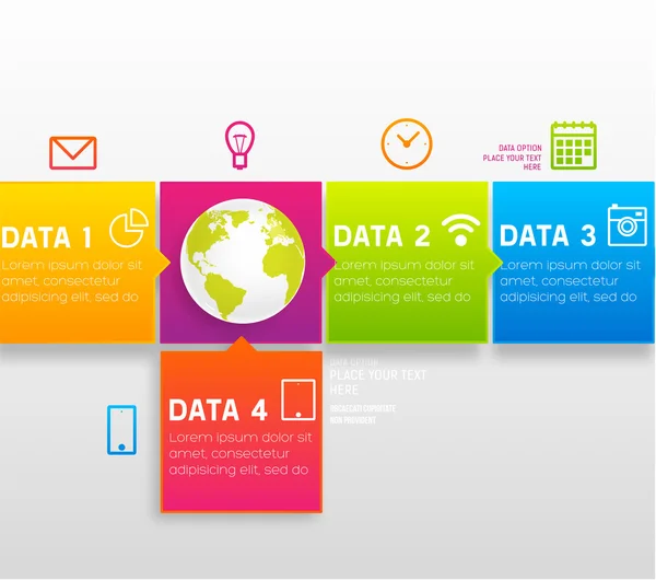 Modèle numérique infographique pour la conception d'entreprise . — Image vectorielle