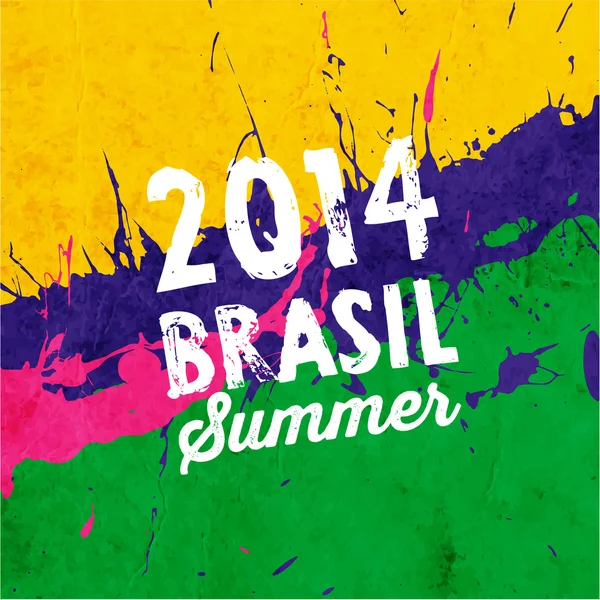 Geometrische Brasilien 2014 Sommer Hintergrund — Stockvektor