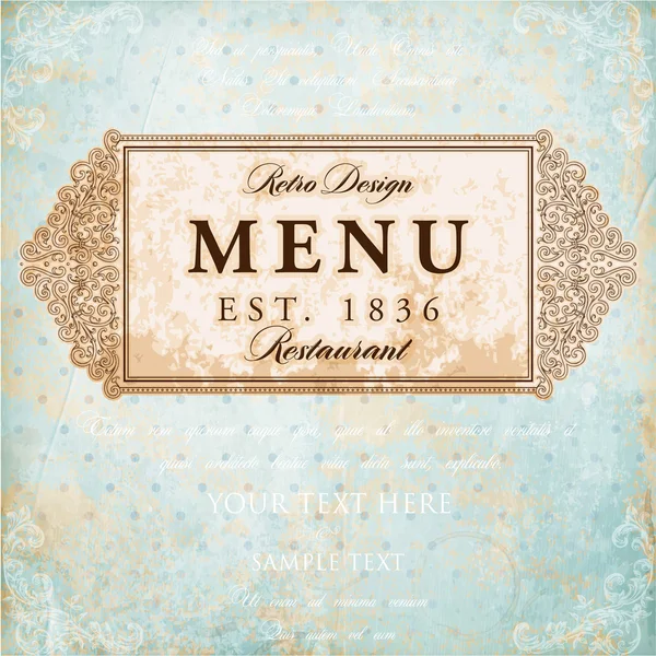 Restaurant Label Design — Stock Vector