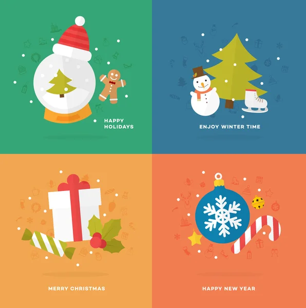 Set of Christmas Icons — Stock Vector