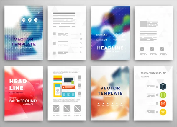 Uppsättning av flygblad, broschyr designmallar — Stock vektor