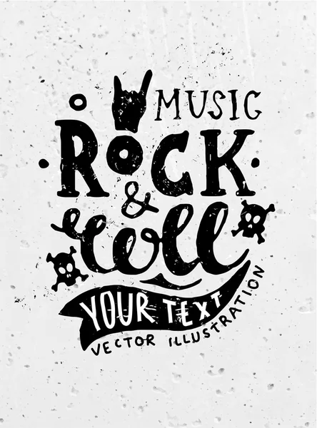 Vintage Label, Rock en Roll stijl. — Stockvector