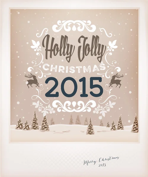 Vintage Christmas Greeting Card Design — Stockvector