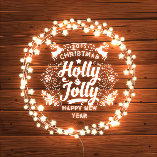 Венок с рождественскими огнями
