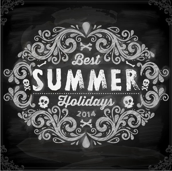 Étiquette des meilleures vacances d'été — Image vectorielle