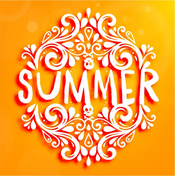 Summer Design with Floral Pattern. — Stock Vector