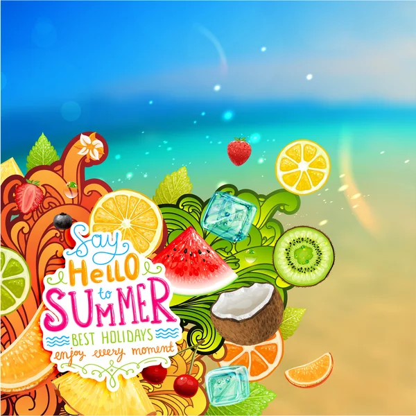 Sommerferie illustration – Stock-vektor