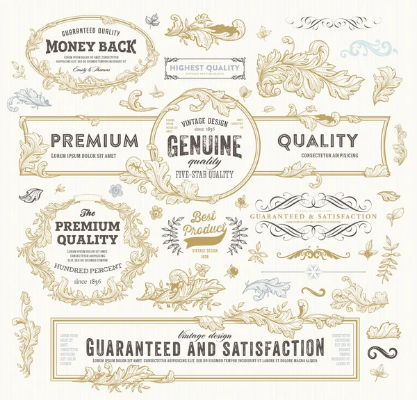 Vintage Design Elements Collection. — Stock vektor