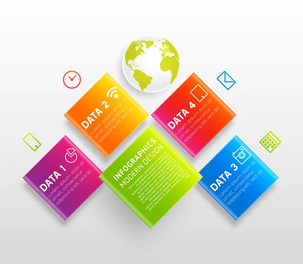 Infografische digitale Vorlage für Business-Design. — Stockvektor