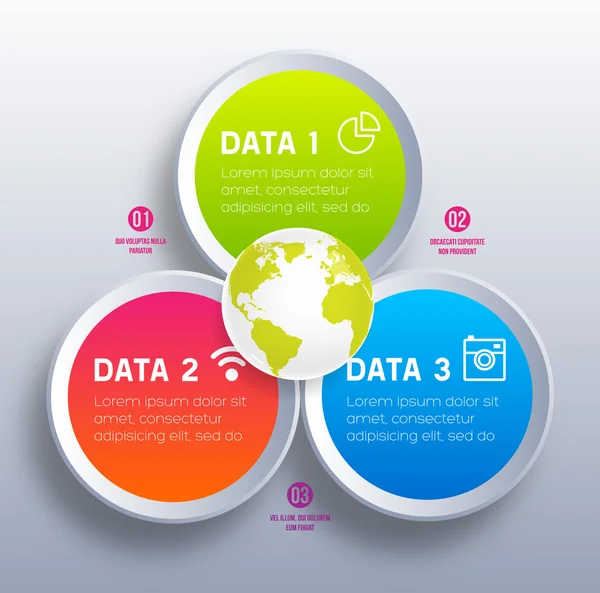 Modelo digital de infográfico . —  Vetores de Stock