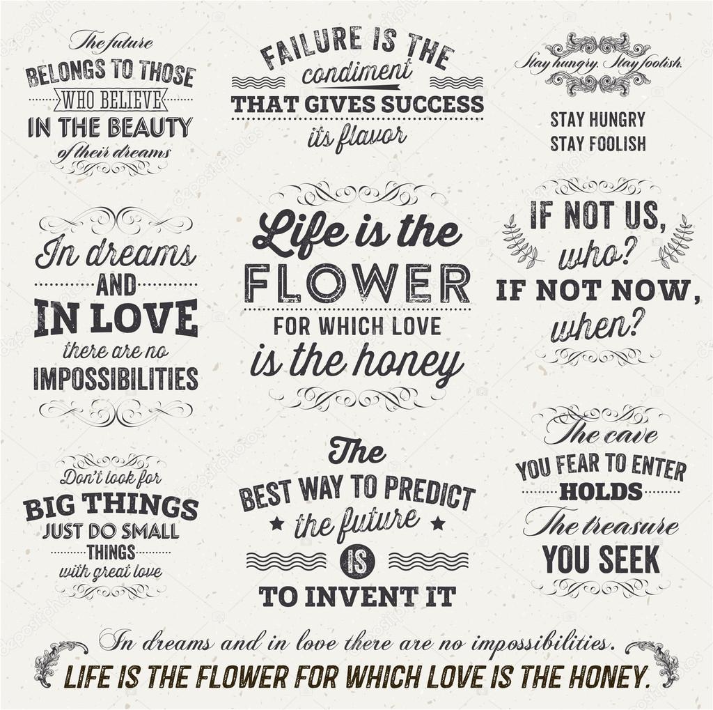 Set of Quotes Typographical Posters