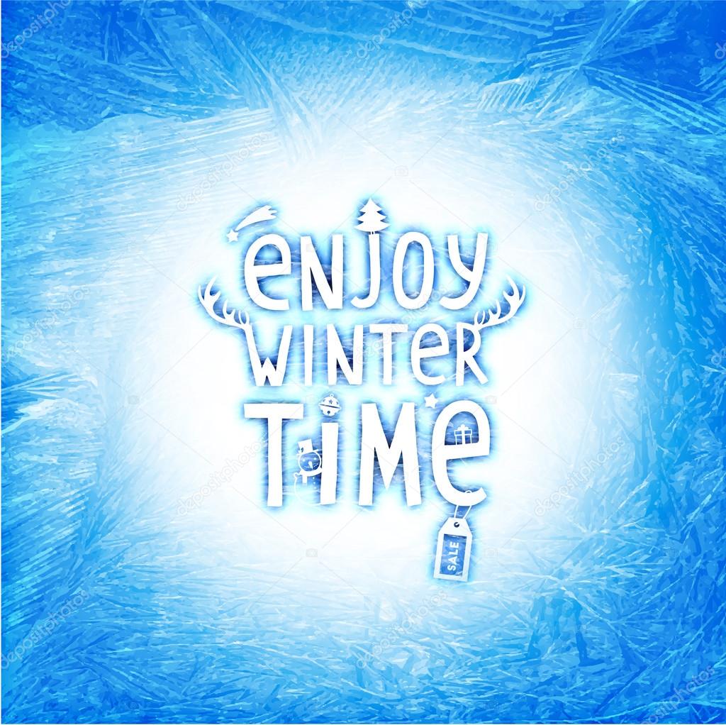 Blue Winter Background for Christmas Designs