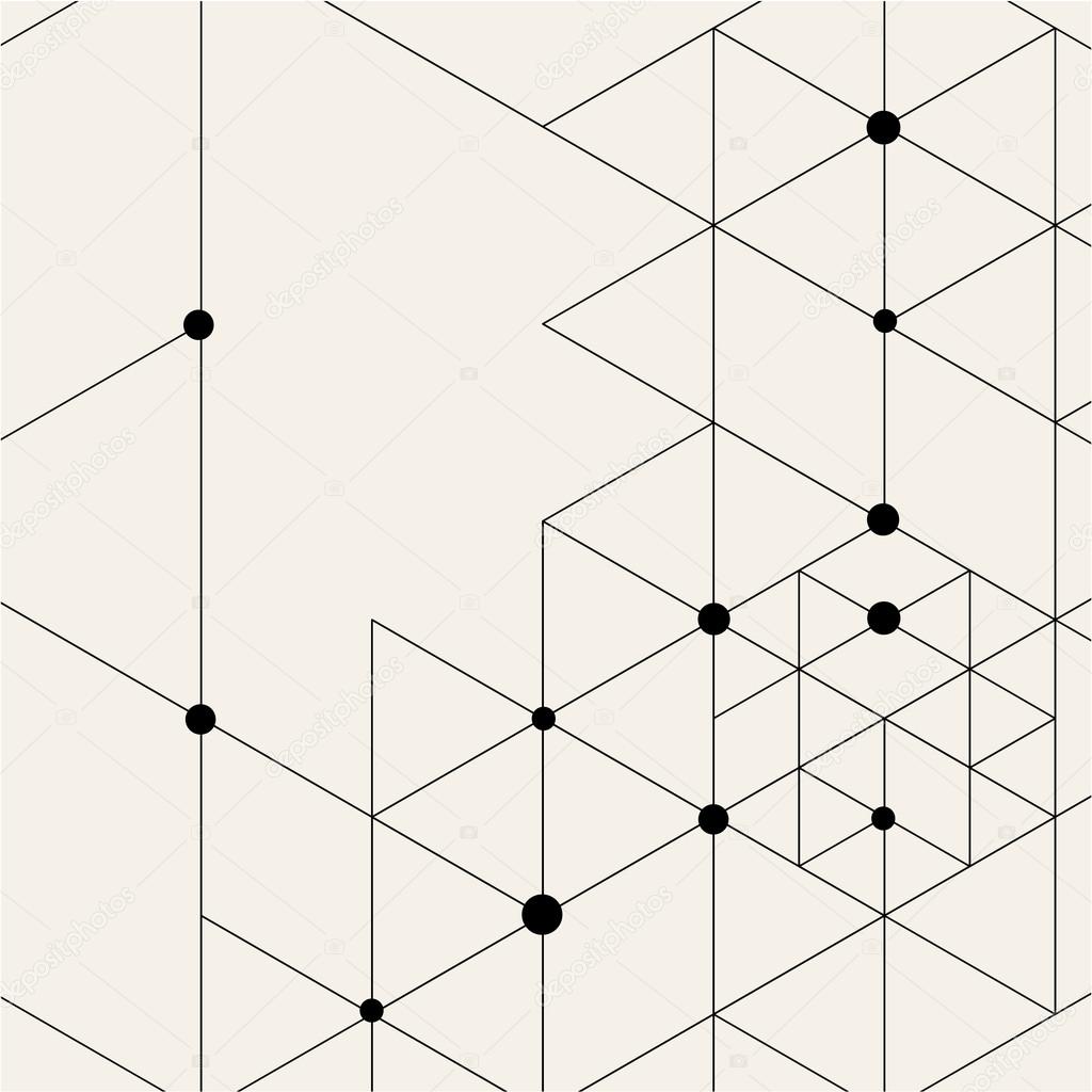 Modern Black Techno Geometric Pattern