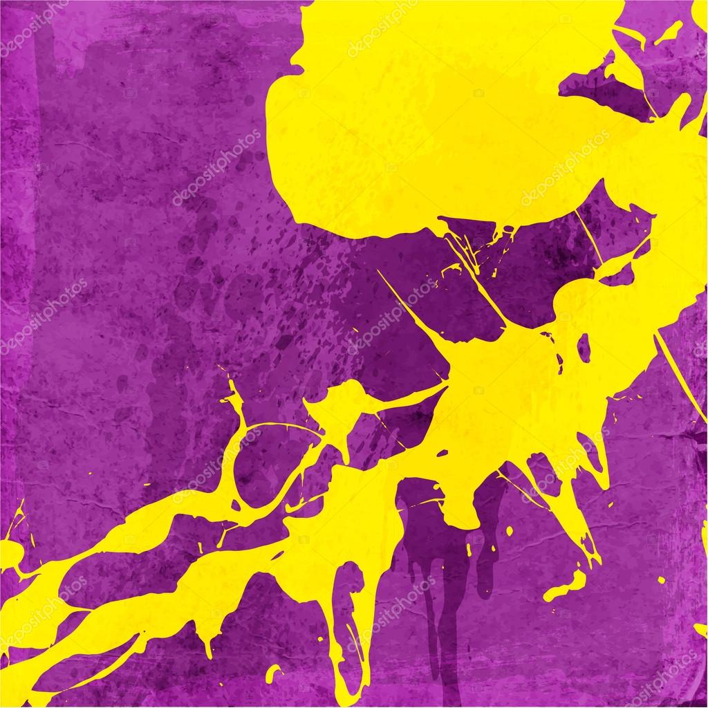 Purple background with yellow splash Stock Illustration by ©Ozerina  #70422621