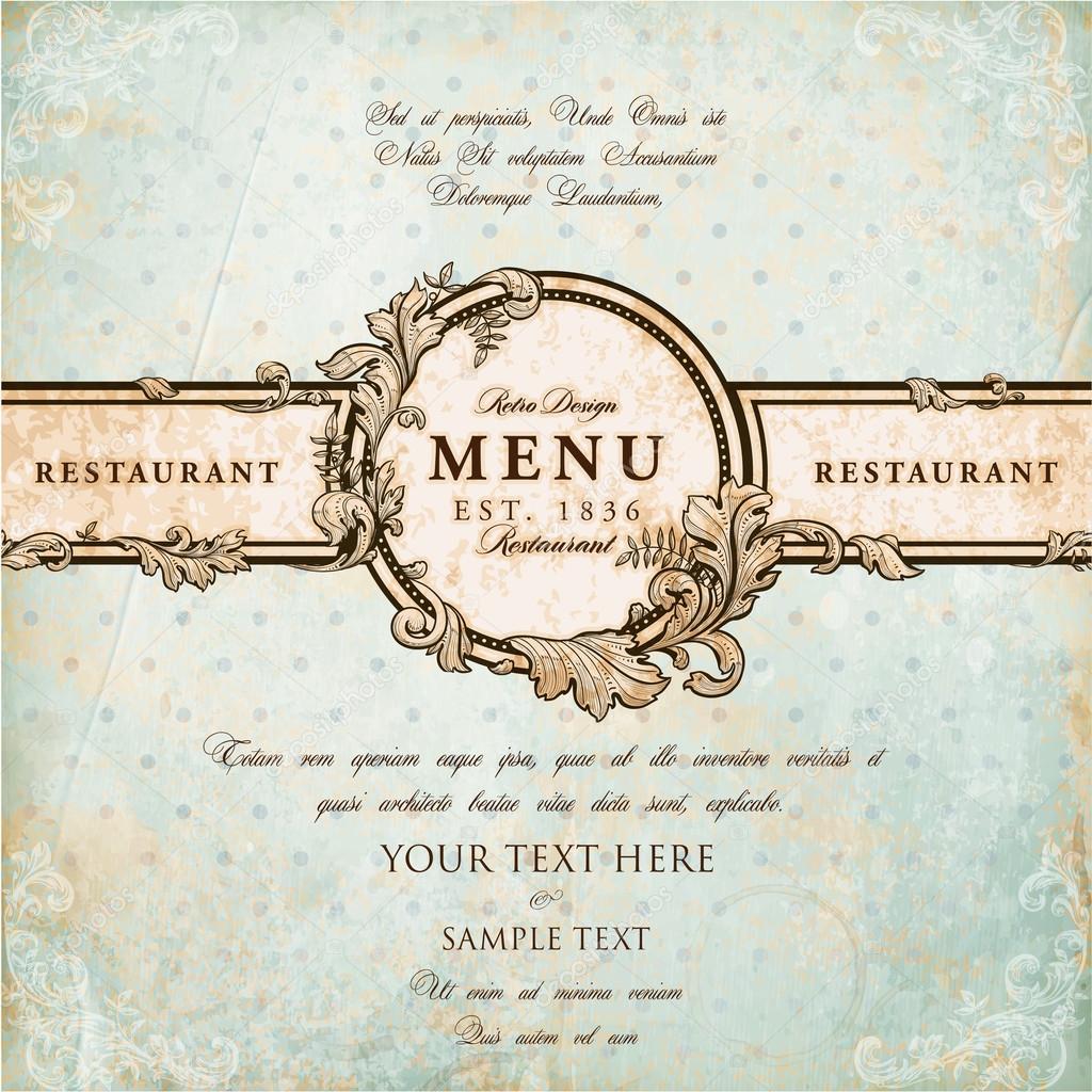 Restaurant label menu design