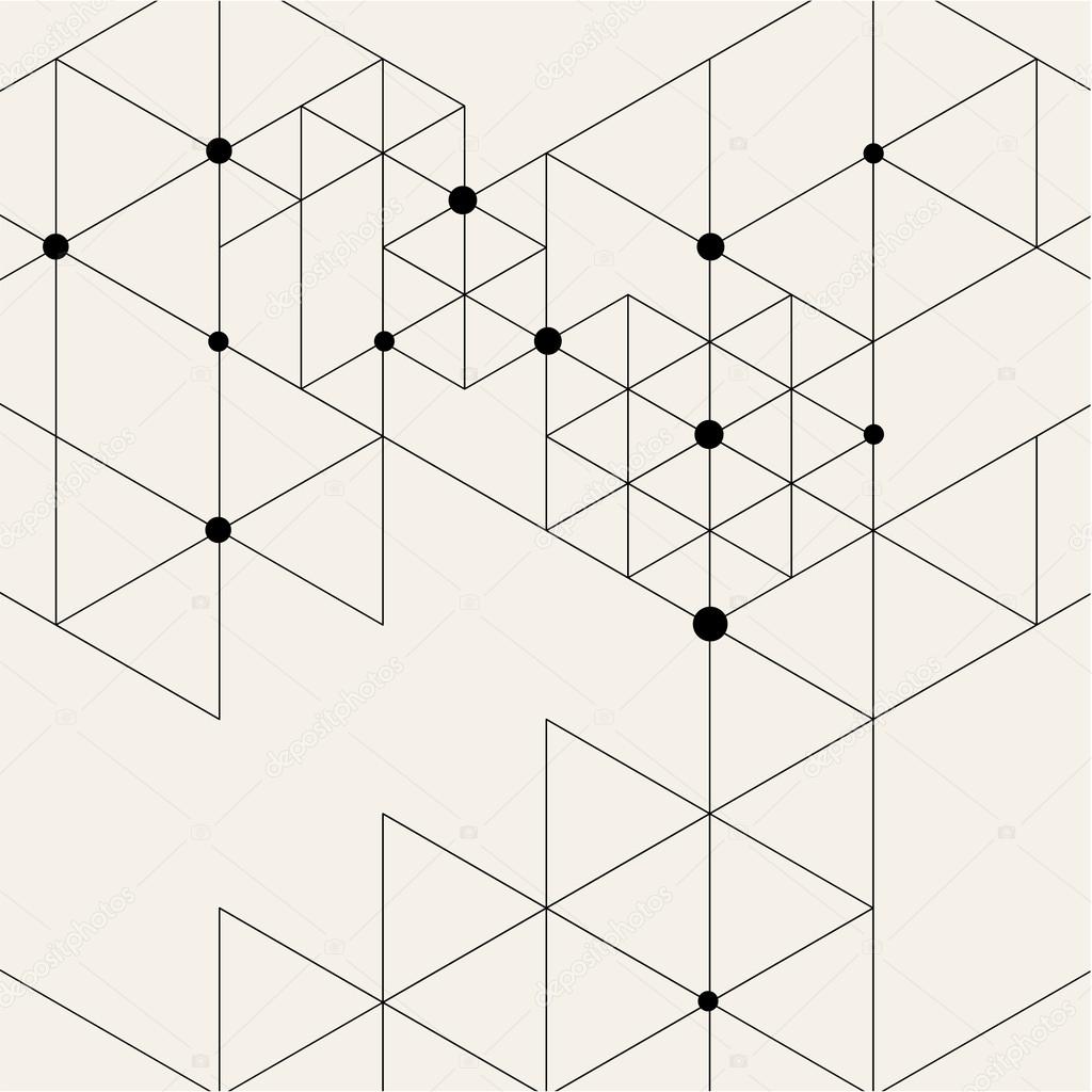 Modern Black Techno Geometric Pattern