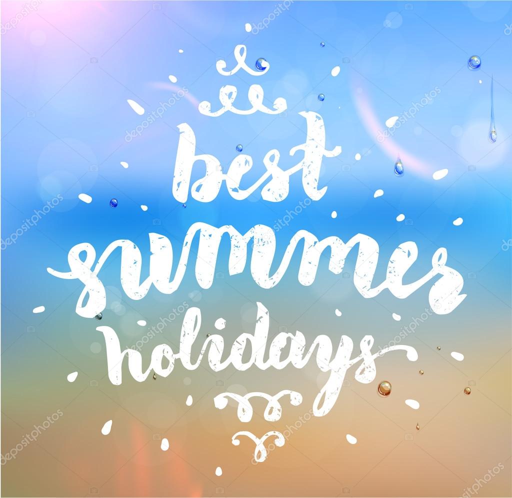 Best Summer Holidays Label
