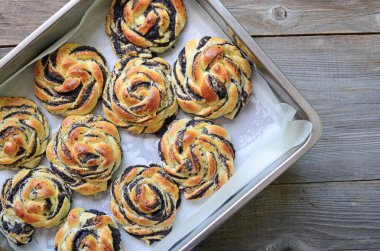 Haşhaş tohumu buns fırında