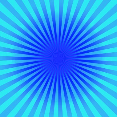 Mavi güneş sunburst desen