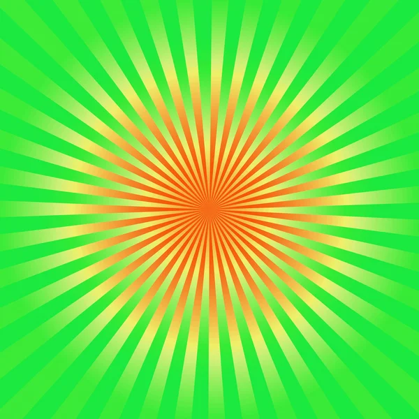 Sfondo sunburst verde e giallo — Foto Stock