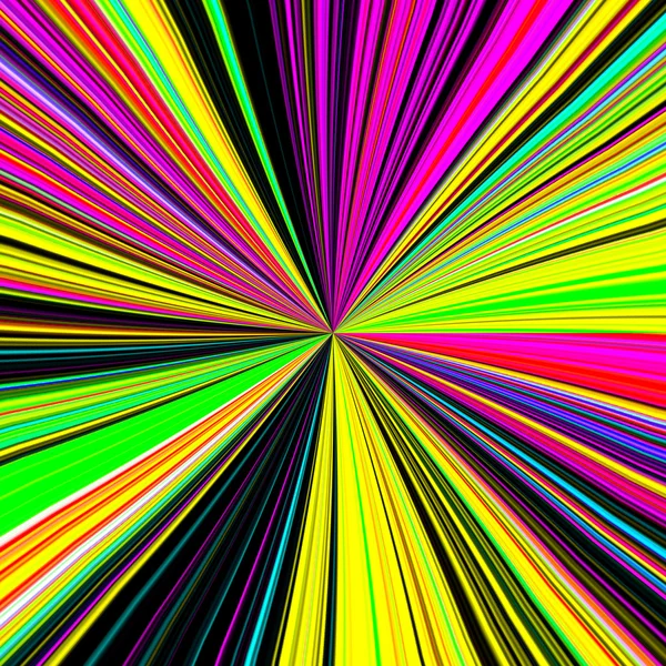 Neon disco sunburst effekt bakgrund — Stockfoto