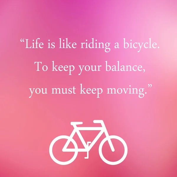 Vintage motivasyonel teklif Poster. Bir bisiklet sürme gibi hayattır