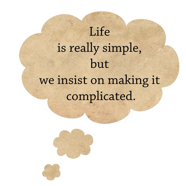 Inspirierendes Zitat von Konfuzius auf Sprechblasenpapier — Stockfoto