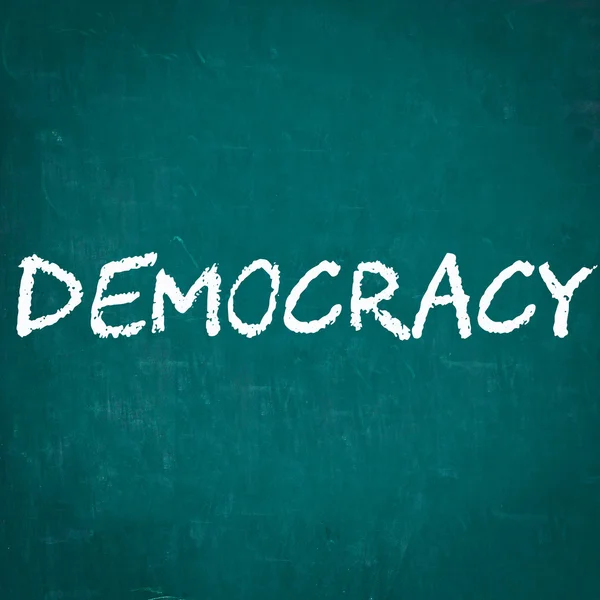 DEMOCRACY written on chalkboard — Stock Photo, Image