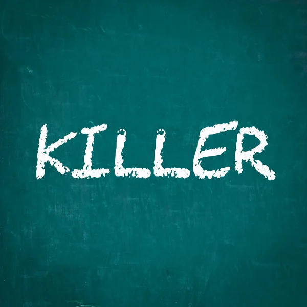 KILLER scritto sulla lavagna — Foto Stock