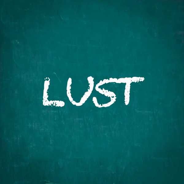 LUST written on chalkboard — Stock Photo, Image