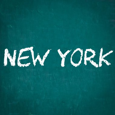 New York kara tahta yazılı