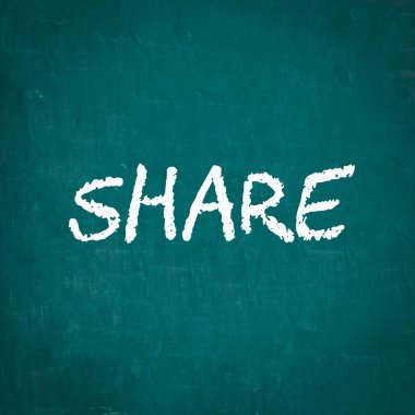 Kara tahta yazılı paylaşmak