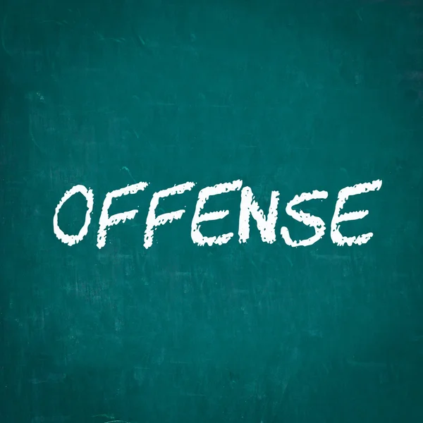 OFFENSE written on chalkboard — Stock Photo, Image