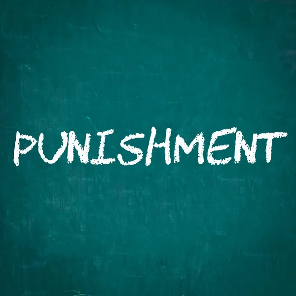 PUNISHMENT written on chalkboard — Stock Photo, Image