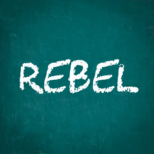 REBEL written on chalkboard — Stock Photo, Image